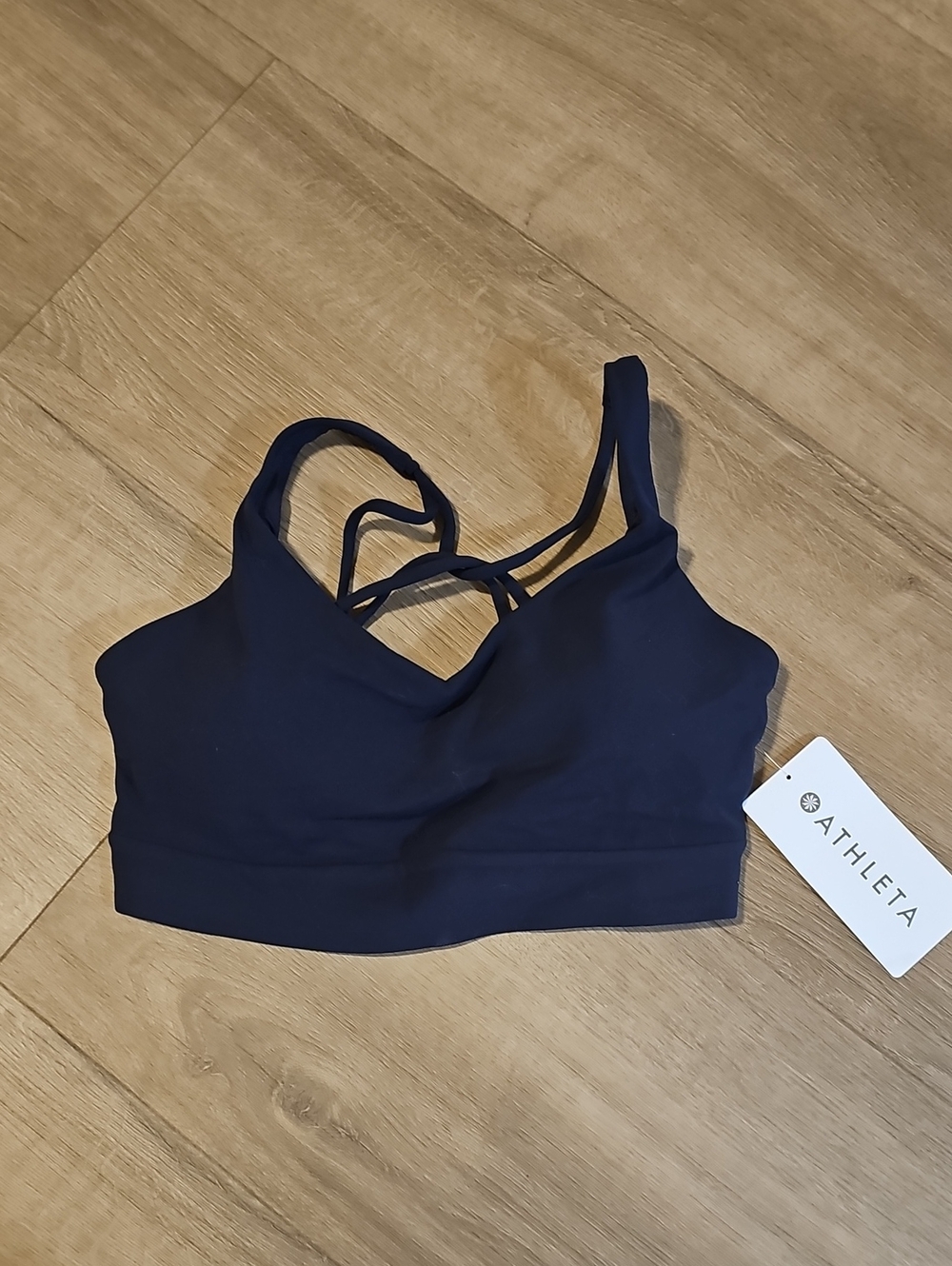 Athleta Deep Navy Solace Bra D-DD Size Small